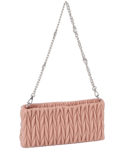 Chevron Quilted Crossbody Bag LHU494-Z PINK